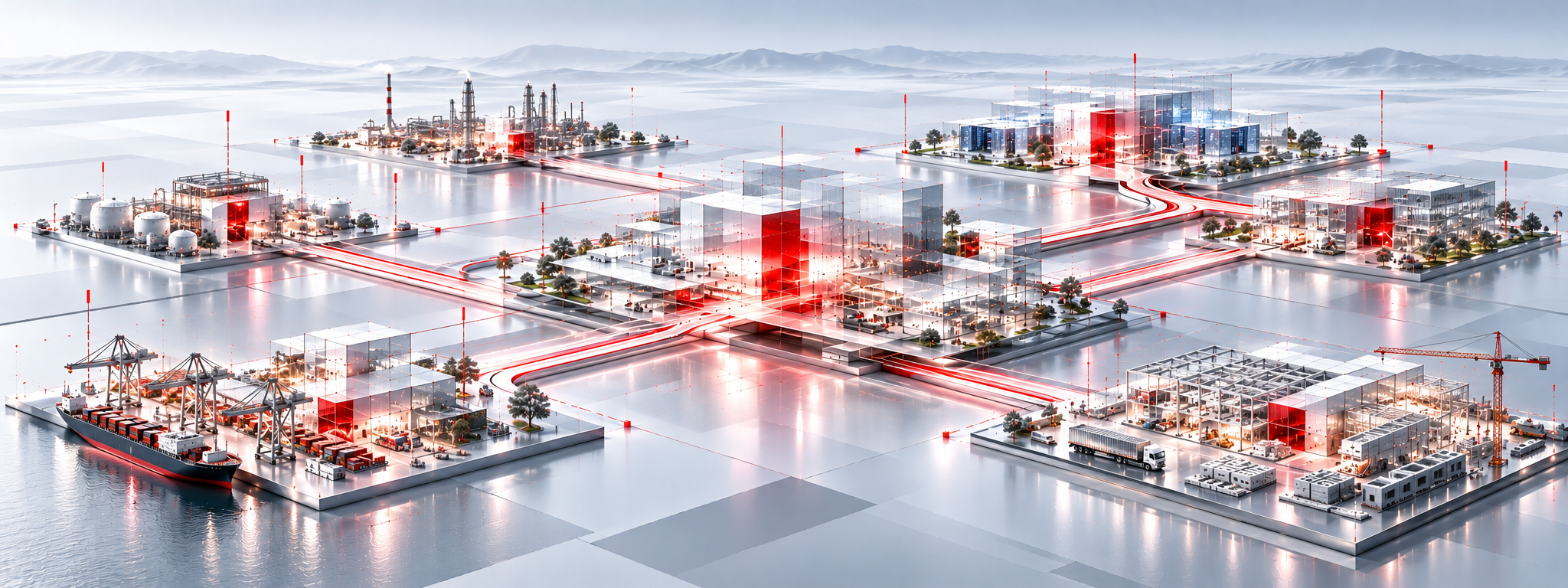 Integrated physical, digital and building production capabilities in connected architecture